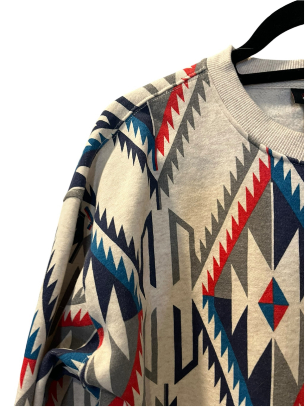 Ariat Cropped Chimayo Grande Print Sweatshirt Size L Southwestern Boho Aztec - Picture 7 of 9